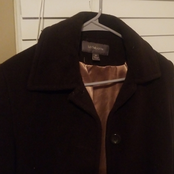 LIZ CLAIBORNE | Brown Peacoat - Picture 3 of 5